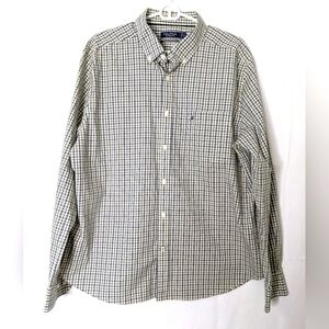 Nautica Men's Long Sleeve Button Down Classic Fit Shirt Plaid Checked Cotton XL